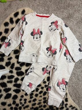 Kids Minnie Mouse Print Sweat Set